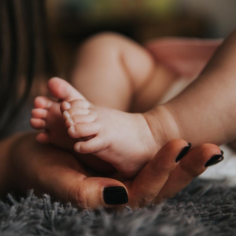 Close up image of baby feet
